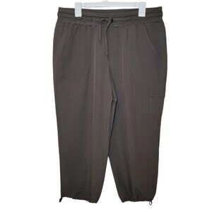 RBX Active Capri Pants Cargo Womens Prime Anywhere Dark Gray Large Gorpcore